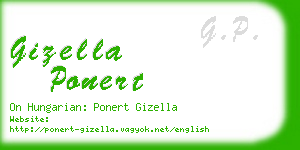 gizella ponert business card